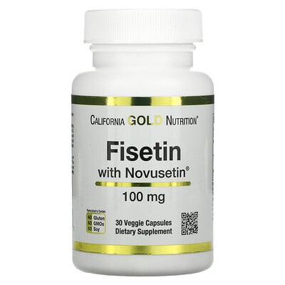 California Gold Nutrition Fisetin with Novusetin, 100 mg, 30 Veggie Capsules