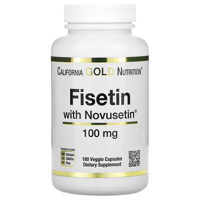California Gold Nutrition физетин с Novusetin, 100 мг, 180 растительных капсул