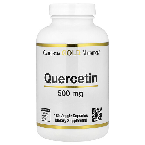 California Gold Nutrition, Quercetin, 500 mg, 180 pflanzliche Kapseln