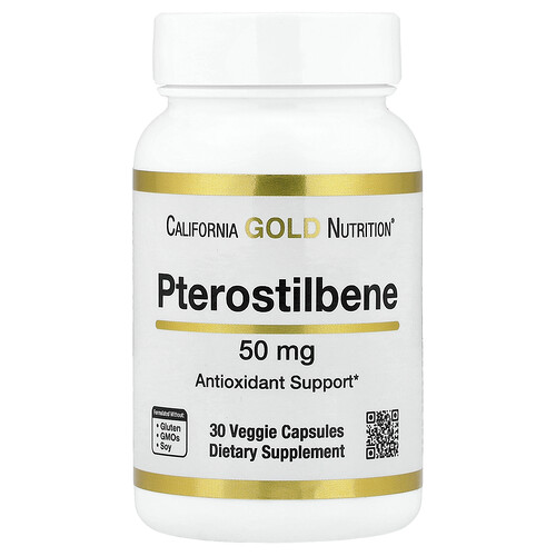California Gold Nutrition, Pterostilbene, Pterostilben, 50 mg, 30 vegetarische Kapseln