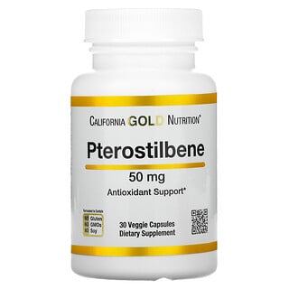 California Gold Nutrition, Pterostilbene, Pterostilben, 50 mg, 30 vegetarische Kapseln