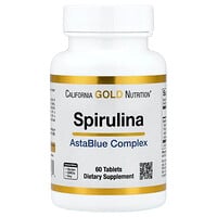 California Gold Nutrition, Spirulina, Organic AstaBlue Complex Blend, 60 tabletta