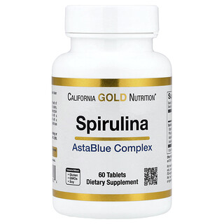 California Gold Nutrition, Spirulina, Organic AstaBlue Complex Blend, 60 Tablets