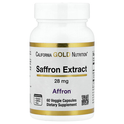 Product Image for California Gold Nutrition, Saffron Extract with Affron , 28 mg, 60 Veggie Capsules