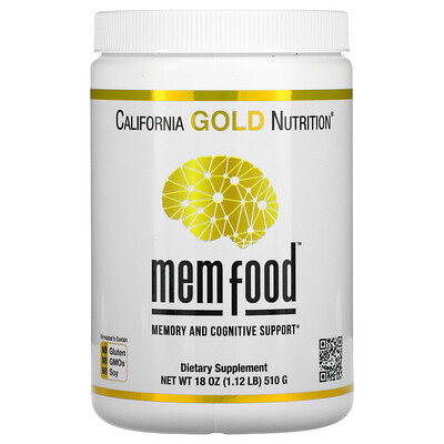 California Gold Nutrition MEM Food, Memory and Cognitive Support, 18 oz (510 g)