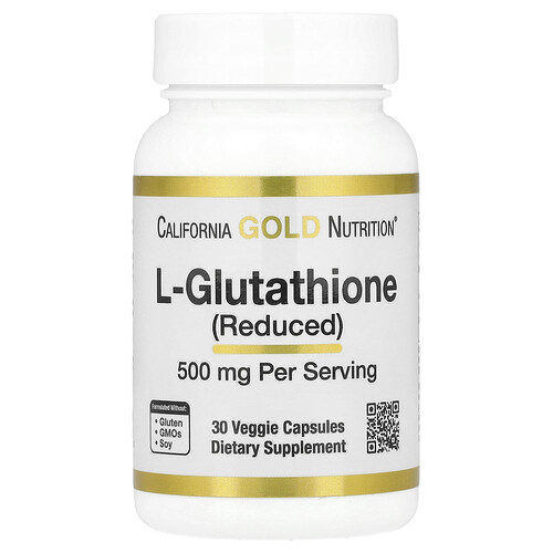 カリフォルニア ゴールド ニュートリション California Gold Nutrition, L-グルタチオン（還元型）、500mg、ベジカプセル30粒