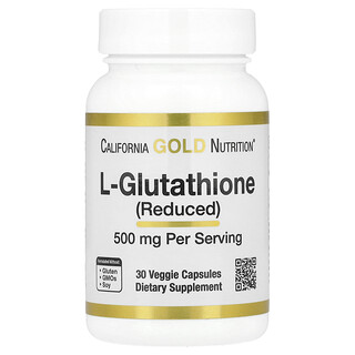 California Gold Nutrition, L-glutation (redus), 500 mg, 30 capsule vegetale
