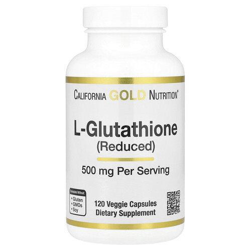 California Gold Nutrition L-Glutathione (Reduced), 500 mg, 120 Veggie Capsules