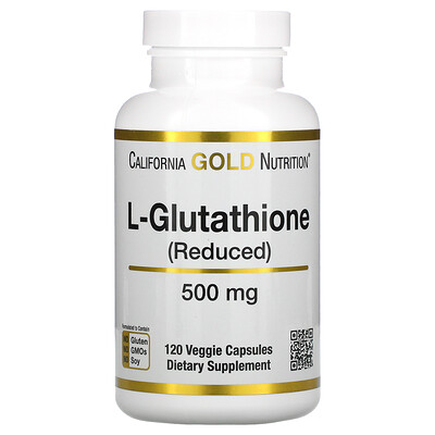 California Gold Nutrition L-Glutathione (Reduced), 500 mg, 120 Veggie Capsules