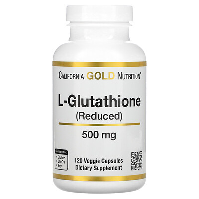 

California Gold Nutrition L-Glutathione (Reduced) 500 mg 120 Veggie Capsules