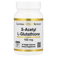 California Gold Nutrition, S-acetil-L-glutatión, 100 mg, 30 cápsulas vegetales
