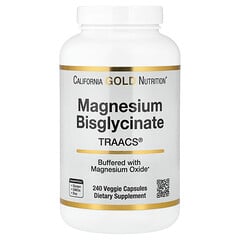 California Gold Nutrition, 雙甘氨酸鎂螯合物，Albion TRAACS®，240 粒素食膠囊（每粒膠囊 100 毫克）
