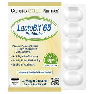 California Gold Nutrition, LactoBif® 65 Probiotice, 30 Capsule Vegetariane