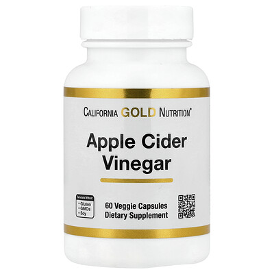 California Gold Nutrition, Vinagre de sidra de manzana, 60 cápsulas vegetales