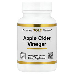 Яблучний оцет California Gold Nutrition Apple Cider Vinegar 60 капсул