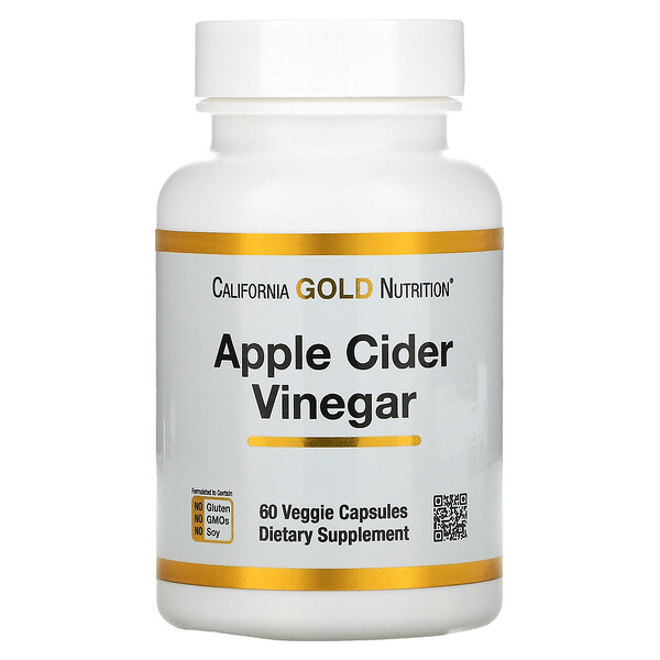 California Gold Nutrition, Apple Cider Vinegar, Apfelessig, 60 vegetarische Kapseln