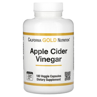 California Gold Nutrition, Vinagre de sidra de manzana, 180 cápsulas vegetales (450 mg por cápsula)