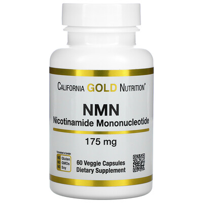 California Gold Nutrition NMN (никотинамид мононуклеотид), 175 мг, 60 растительных капсул