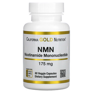 California Gold Nutrition, NMN, Nicotinamide Mononucleotide, 175 mg, 60 Veggie Capsules