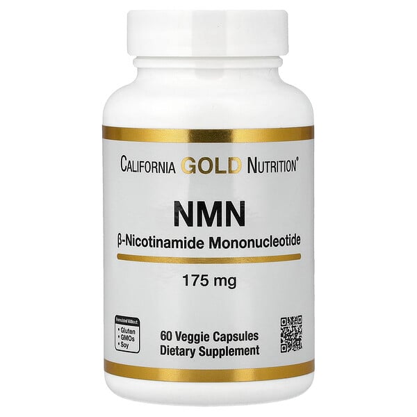 California Gold Nutrition NMN, 175 mg, 60 Veggie Capsules
