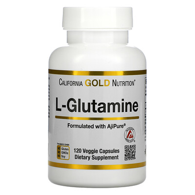 California Gold Nutrition L-глютамин, 120 растительных капсул