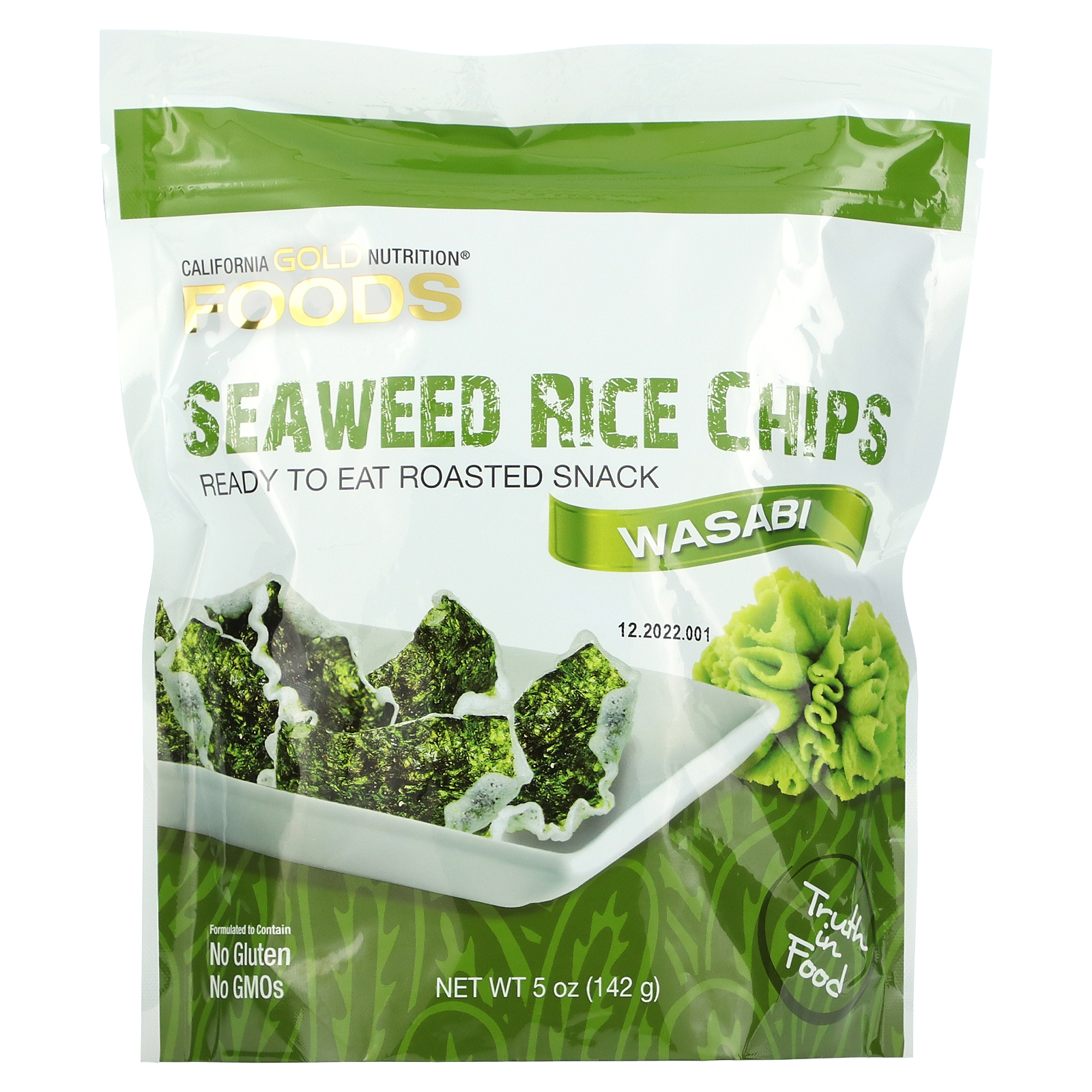 California トレンド Gold Nutrition Seaweed Rice Chips g 142 oz 低価格で大人気の 5 Wasabi