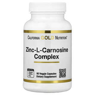 California Gold Nutrition, Zink-L-Carnosine Complex, 90 vegetarische capsules
