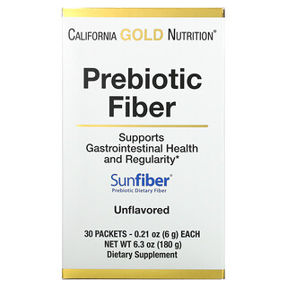 California Gold Nutrition, Prebiotic Fiber, Präbiotische Ballaststoffe, 30 Päckchen, je 6 g (0,21 oz.)