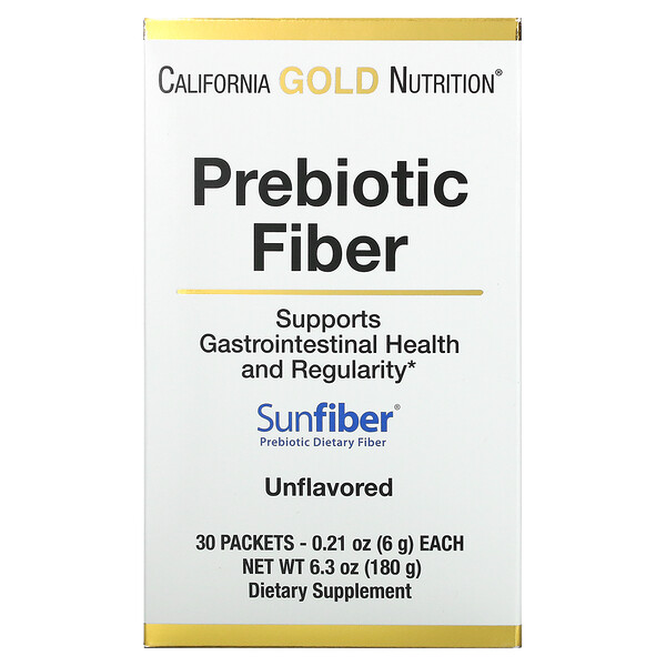 California Gold Nutrition, пребіотична клітковина, 30 пакетиків по 6 г (0,21 унції)