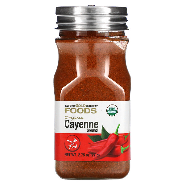 FOODS, Cayena orgánica, 78 g (2,75 oz)
