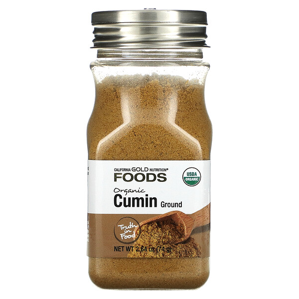 FOODS - Organic Cumin,  2.64 oz (74 g)