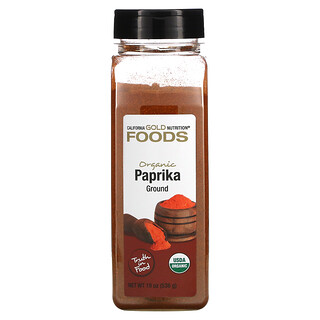 California Gold Nutrition, FOODS - Paprika biologique, Moulu, 538 g
