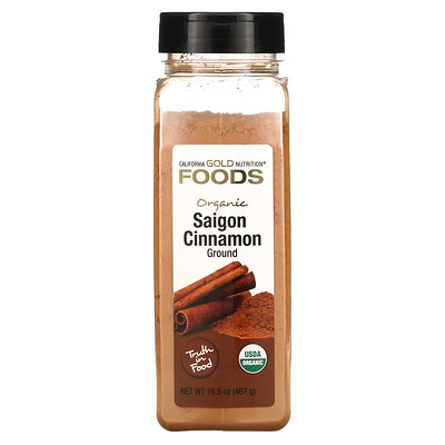 

California Gold Nutrition FOODS - Organic Saigon Cinnamon Ground 16.5 oz (467 g)