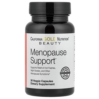 California Gold Nutrition, Schoonheid, ondersteuning bij de menopauze met Angelica gigas, Cynanchum wilfordii, Phlomis umbrosa en L-Leucine, 30 plantaardige capsules