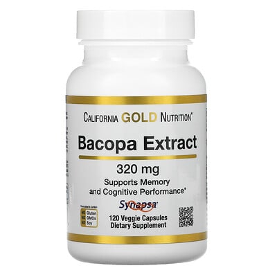 California Gold Nutrition экстракт бакопы 320 мг 120 растительных капсул