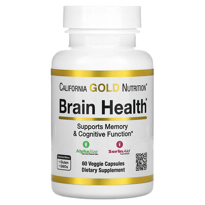 

California Gold Nutrition Brain Health 60 растительных капсул