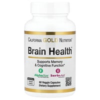 California Gold Nutrition, Agy egészsége alfa-glicerofoszforilkolinnal, kalciummal, foszforral és foszfatidil-szerinnel, 60 zöldség kapszula