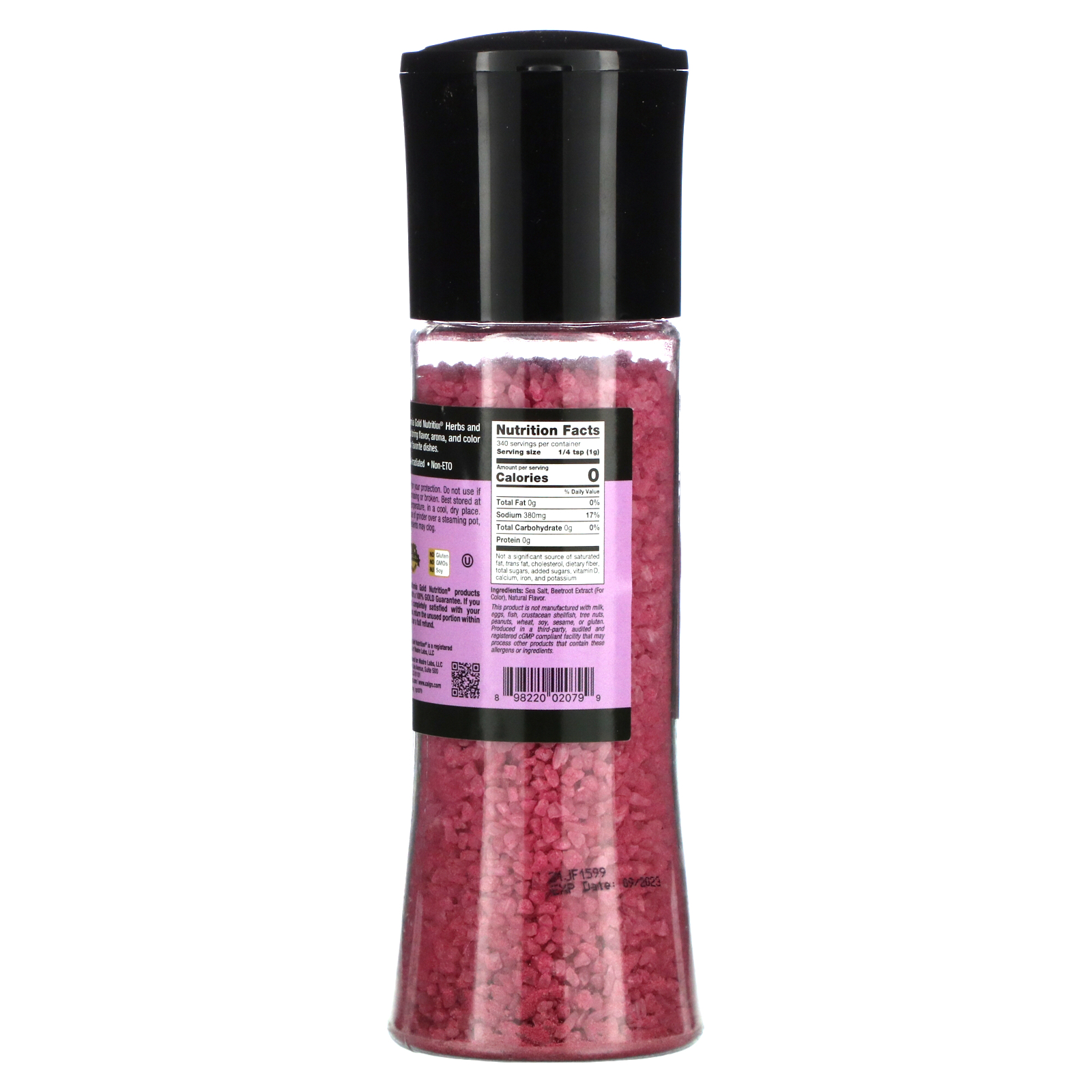 California Gold Nutrition, FOODS Violet Sea Salt Grinder, 12 oz (340 g)