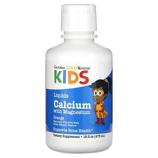 California Gold Nutrition, お子様向け液体カルシウム、マグネシウム ビタミンD 亜鉛配合、473ml