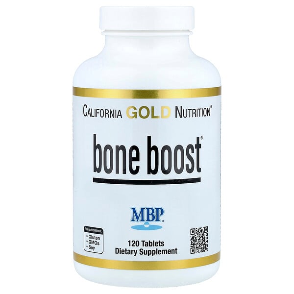 California Gold Nutrition Bone Boost® with Calcium, Magnesium, Vitamin C and Potassium, 120 Tablets