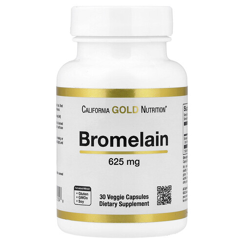 California Gold Nutrition Bromelain, 625 mg, 30 Veggie Capsules