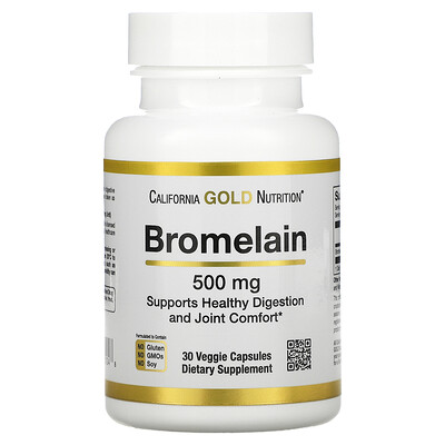 

California Gold Nutrition Bromelain 500 mg 30 Veggie Capsules