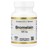 California Gold Nutrition, Bromelain, 625 mg, 30 Veggie Kapslar