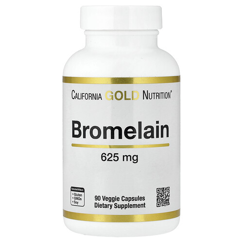 California Gold Nutrition Bromelain, 625 mg, 90 Veggie Capsules