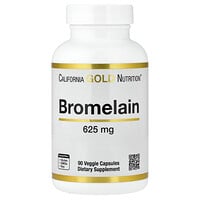 California Gold Nutrition, Bromelain, 625 mg, 90 Kapsul Sayuran