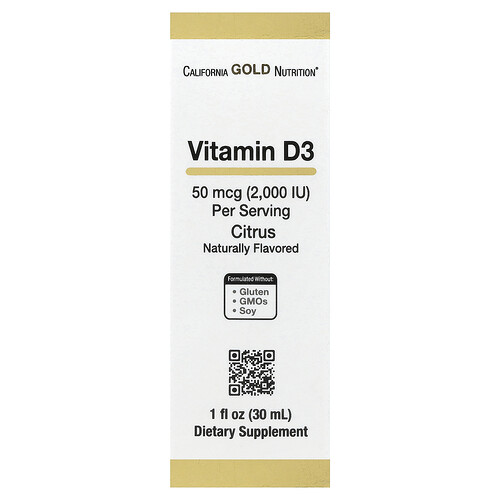 California Gold Nutrition ビタミンD3 シトラス 50mcg（2,000IU） 30ml