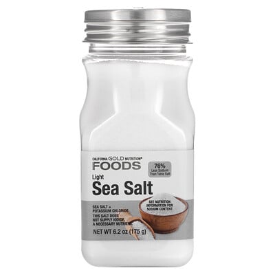 

California Gold Nutrition FOODS - Light Sea Salt 6.2 oz (175 g)