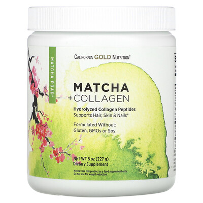 

California Gold Nutrition, MATCHA ROAD, Matcha + Collagen, 8 oz (227 g)