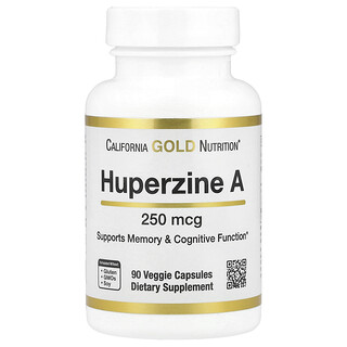 California Gold Nutrition, Huperzine A, 250 mcg , 90 Veggie Capsules