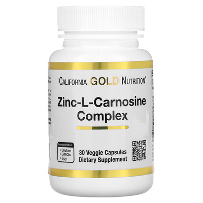 

California Gold Nutrition, Zinc-L-Carnosine Complex, 30 Veggie Capsules